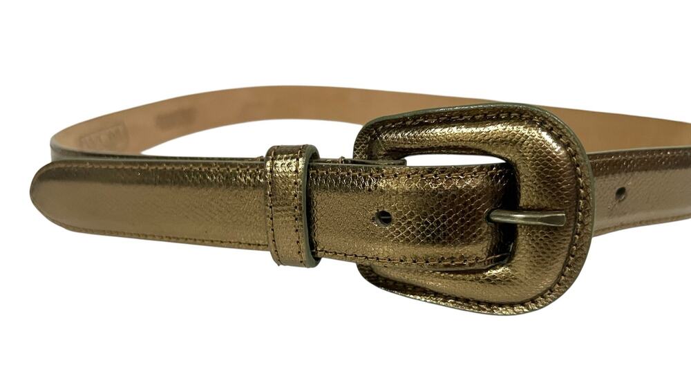 WCM New York Gold Genuine Reptile Vintage Belt USA Made Size M/ 3044 39